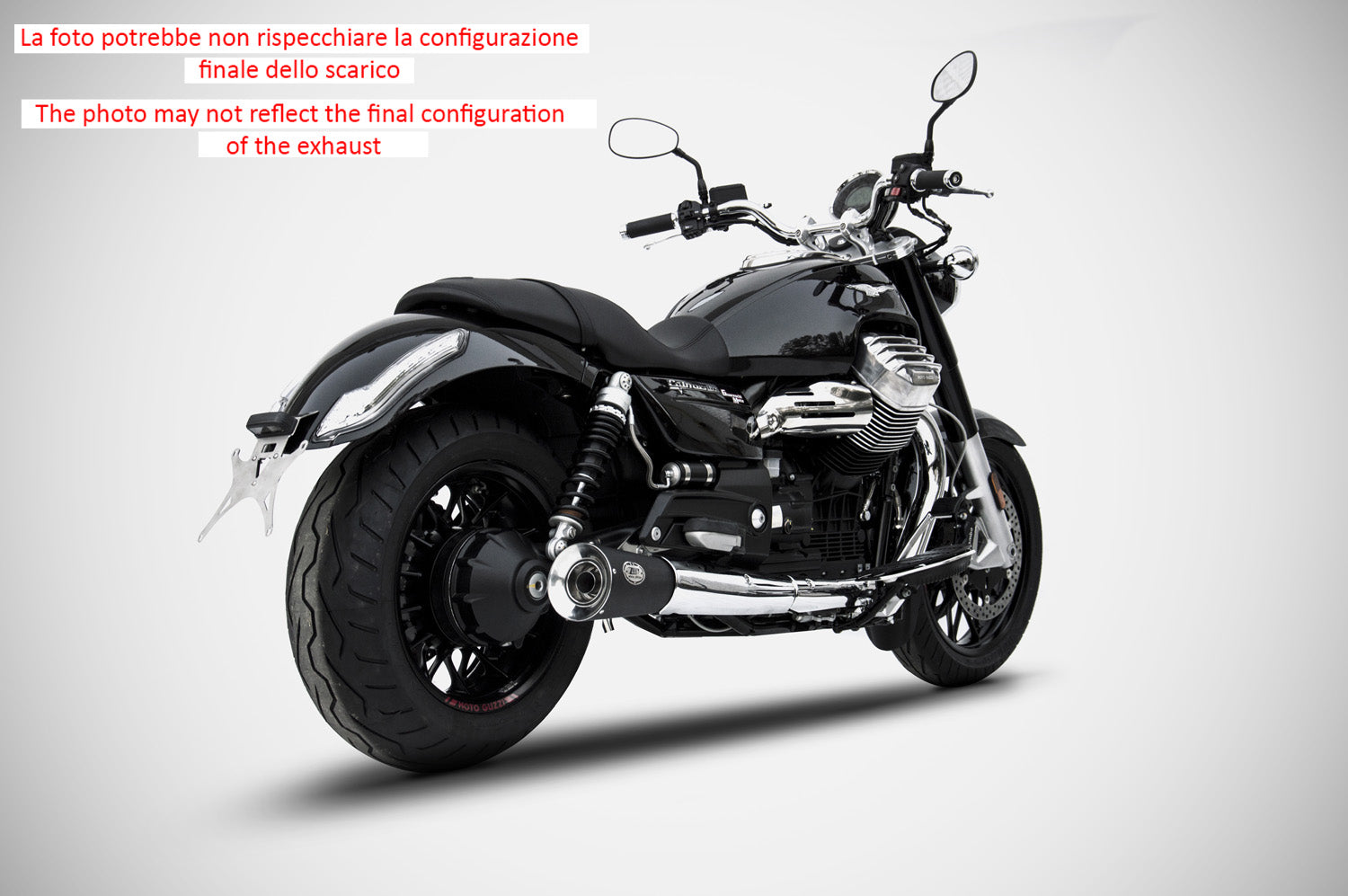 EXHAUST ZARD STEEL BLACK APPROVED MOTO GUZZI CALIFORNIA 2014-19