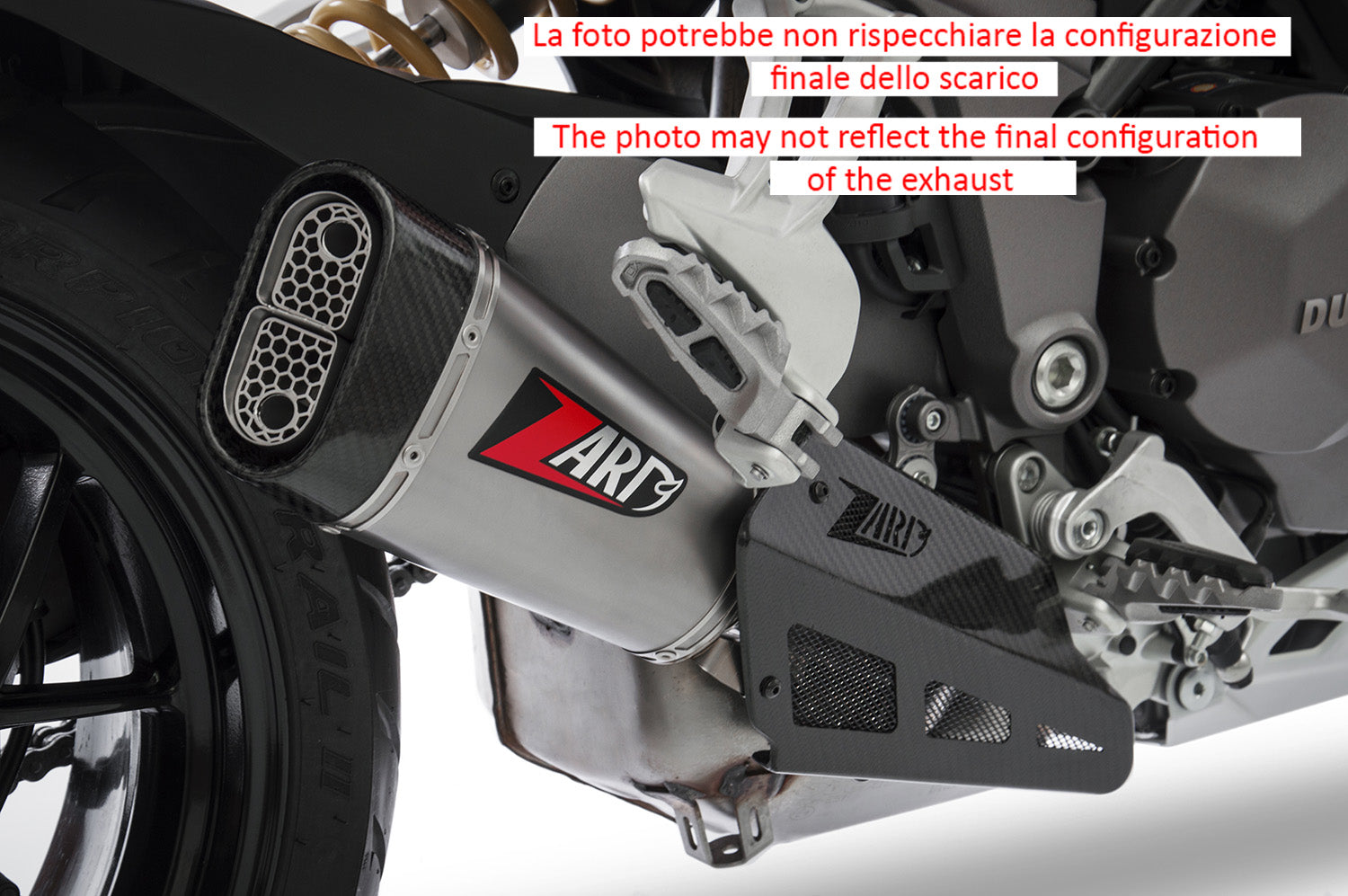 TERMINALE SCARICO SHORT RACING ZARD TITANIO DUCATI MULTISTRADA 1260 2018 - 19