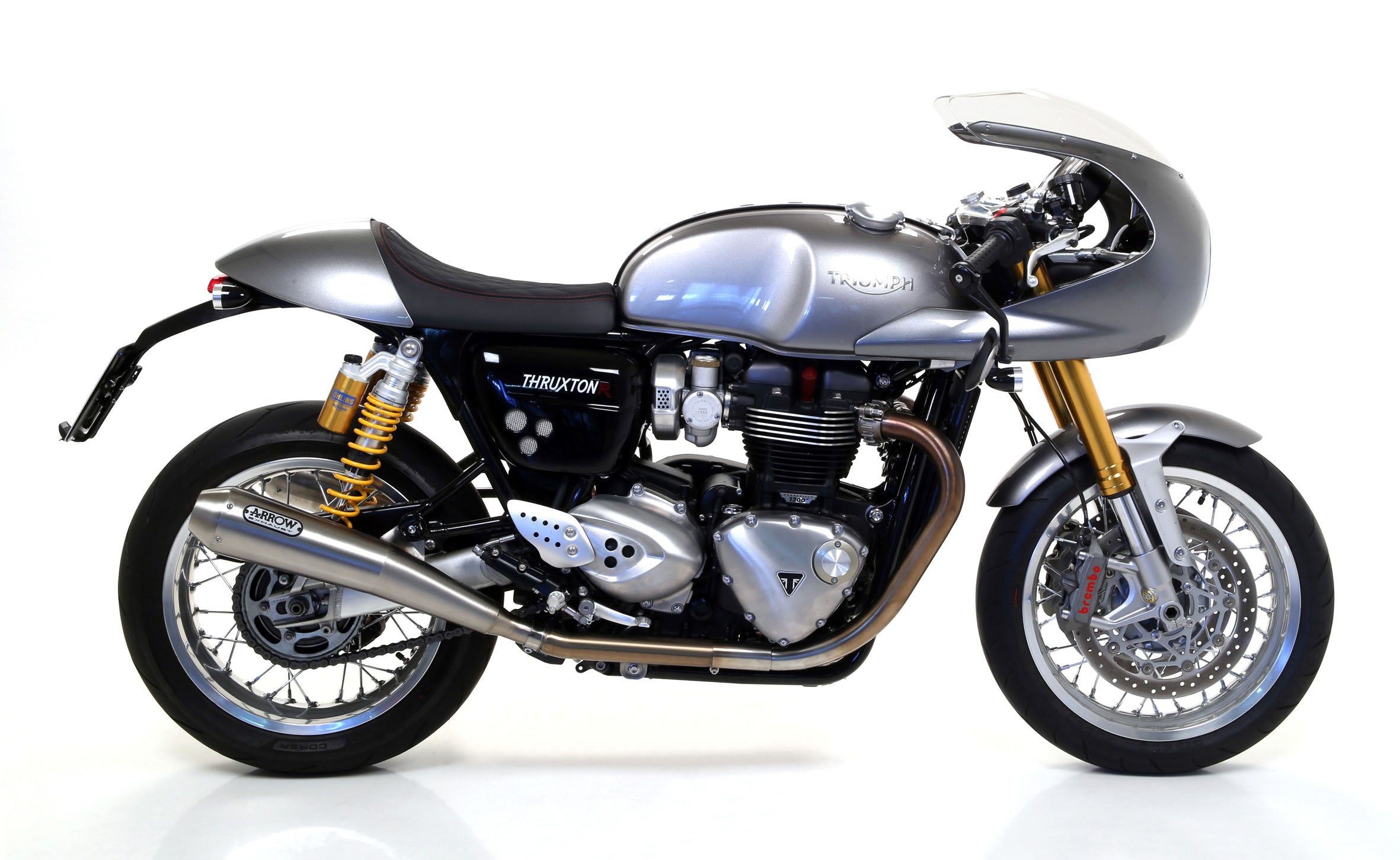 SILENCER PRO-RACING NICHROM (DX+SX)-CARB ARROW TRIUMPH THRUXTON 1200 R 2016-22