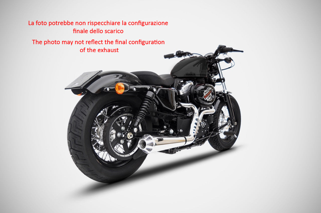 COMPLETE EXHAUST ZARD STAINLESS STEEL E4/E5 HARLEY DAVIDSON SPORTSTER 2014-16