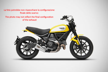 ZARD Terminale scarico basso in inox omologato Euro 4 per Ducati Scrambler 800 2015-2016, motorcycle exhaust muffler