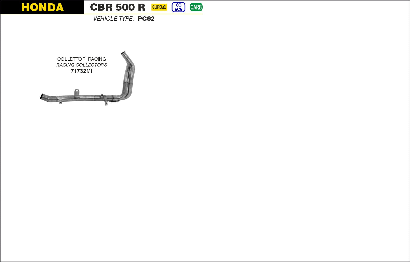 HEADERS RACING ARROW HONDA CBR 500 R 2019-20