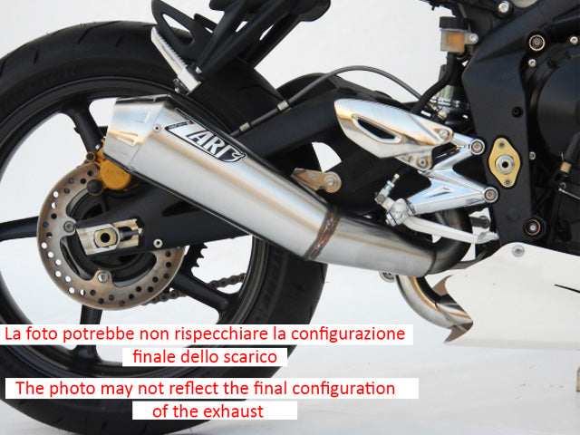 EXHAUST ZARD STEEL CONICAL APPROVED TRIUMPH STREET TRIPLE 675 2007-12