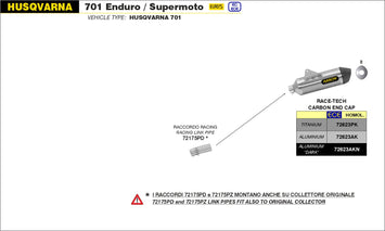 SCARICO COMPLETO ARROW OMOLOG. RACE-TECH TIT-CARB HUSQVARNA 701 SUPERMOTO 2021>