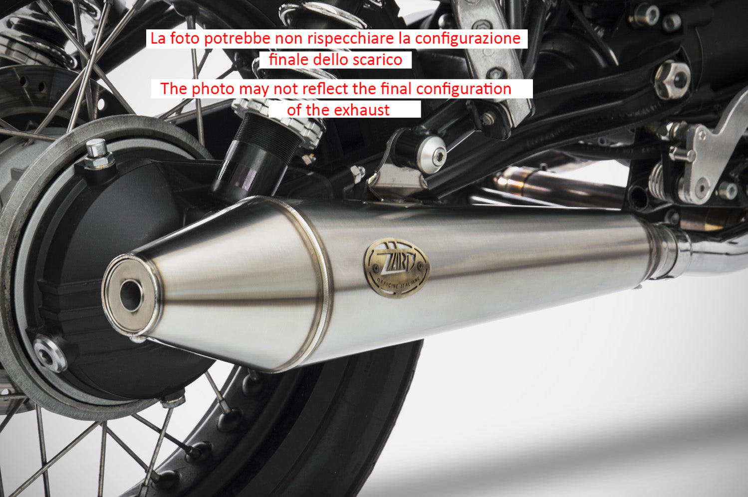 DOUBLE EXHAUST ZARD STEEL APPROVED E3 MOTO GUZZI V7 CLASSIC 2008 - 15