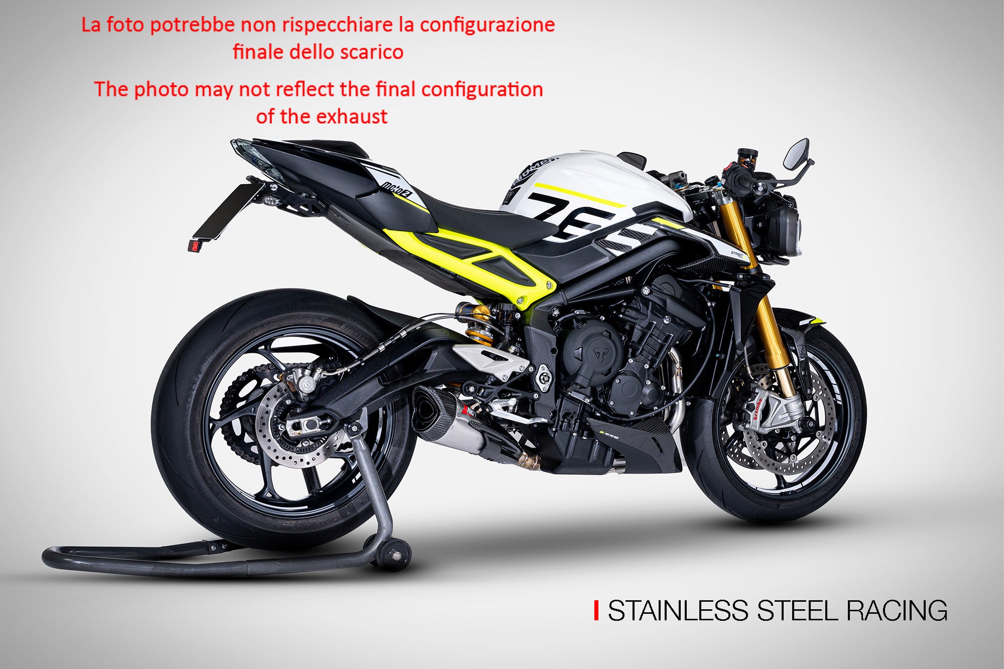 COMPLETE EXHAUST 3 TO 1 ZARD STEEL RACING TRIUMPH STREET TRIPLE 765 2023
