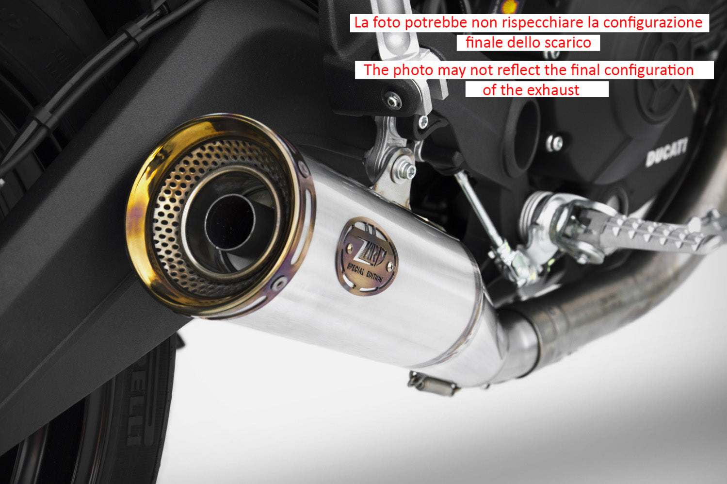 EXHAUST ZARD ZUMA STEEL-BRONZED RACING DUCATI MONSTER 797 2017 - 19