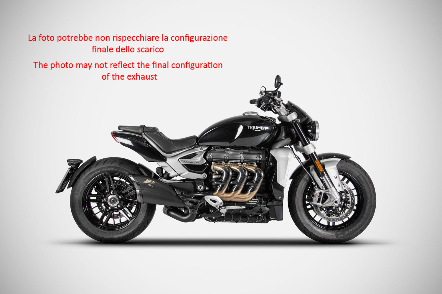 EXHAUST ZARD STAINLESS STEEL APPROVED TRIUMPH ROCKET III 2021-23