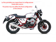 DOUBLE EXHAUST ZARD STEEL RACING MOTO GUZZI V7 CAFE' RACER 2009-12