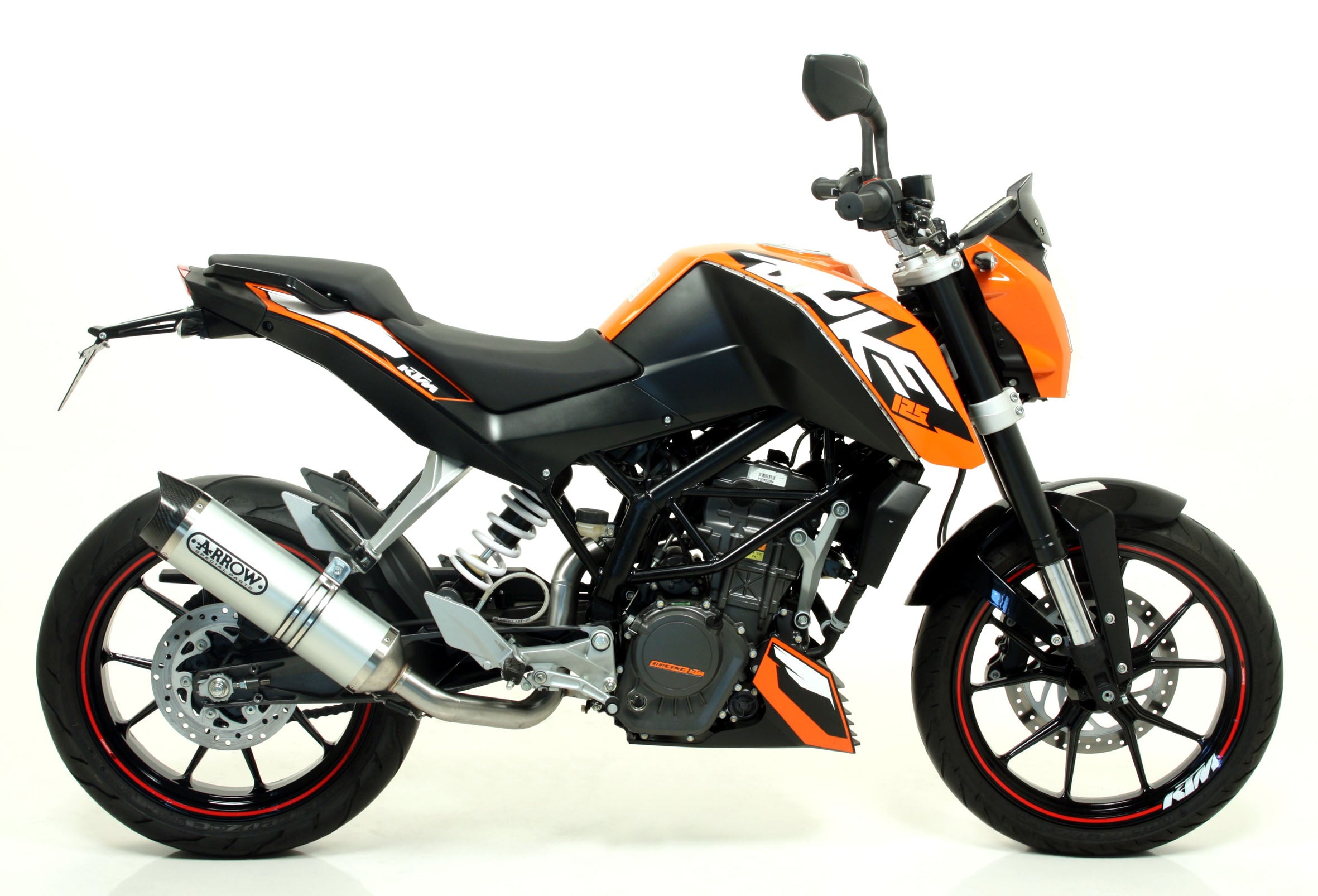 SCARICO MARMITTA OMOLOGATO E5+E9 TITANIO-CARBONIO ARROW KTM DUKE 125 11-16