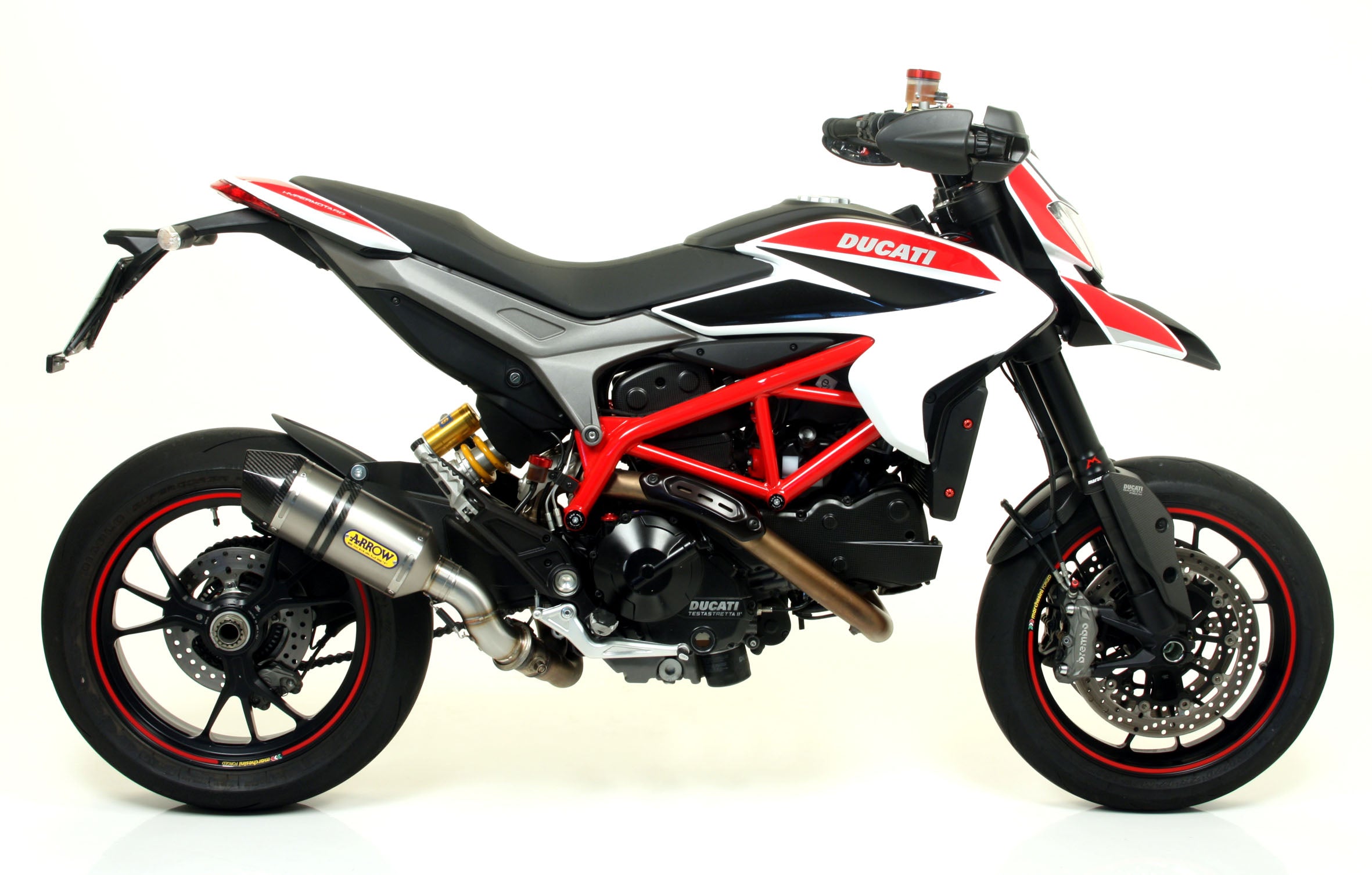 KIT SILENCER APPR. E5+E9 RACE-TECH TIT-CARB ARROW DUCATI HYPERMOTARD 821 13-15