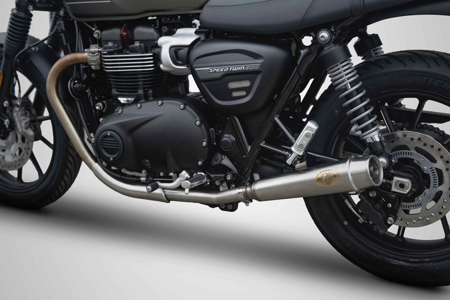DOUBLE EXHAUST ZARD STEEL EURO5 TRIUMPH SPEED TWIN 900 2021-23