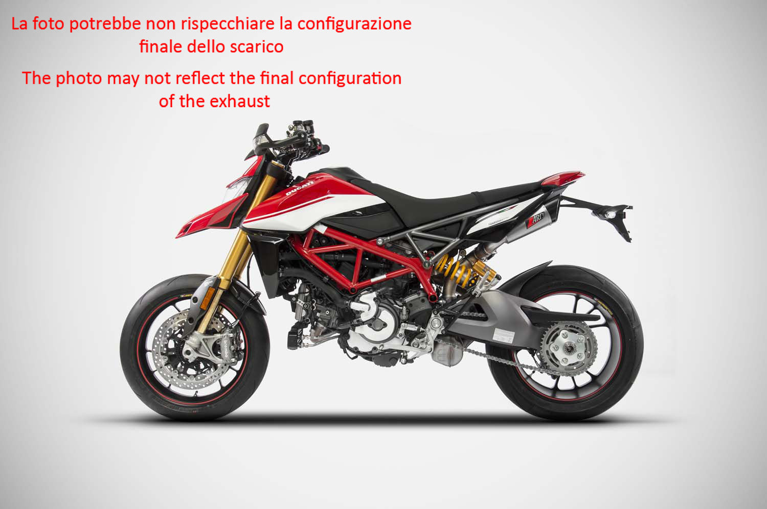 DOPPIO SCARICO GT ZARD ACCIAIO-CARBONIO OMOLOGATO DUCATI HYPERMOTARD 950 2019-23