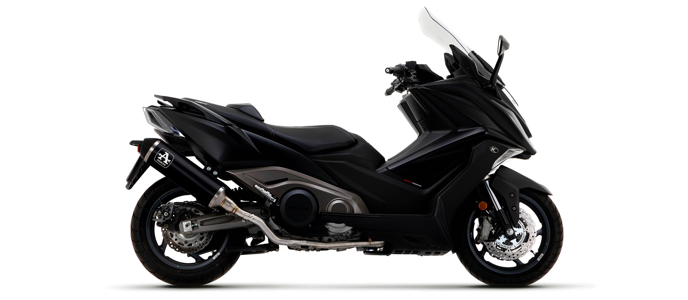 SCARICO MARMITTA OMOLOGATO ALLUMINIO NERO-CARBONIO ARROW KYMCO AK 550 2021-22