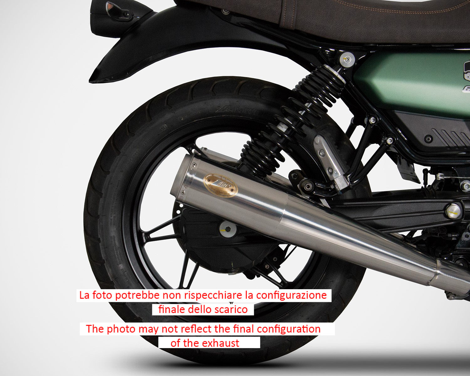 TERMINALE SCARICO ZARD INOX EURO5 CERAMICATO NERO MOTO GUZZI V7 850 2021-23