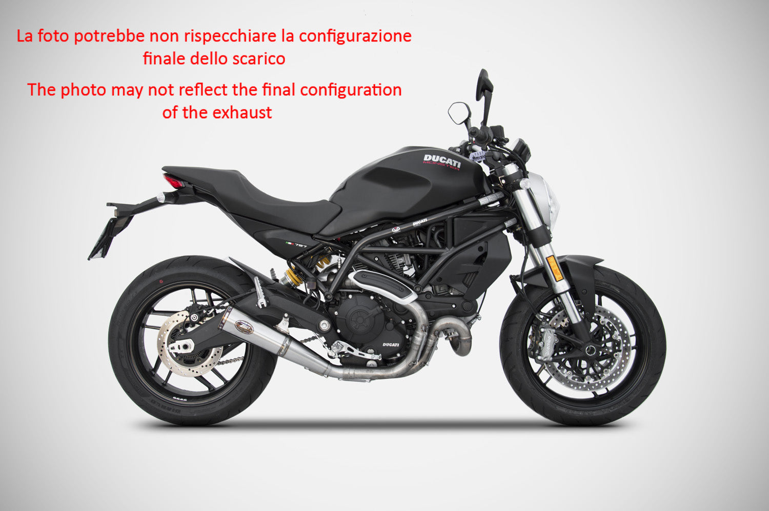 EXHAUST ZARD ZUMA STEEL-BRONZED RACING DUCATI MONSTER 797 2017 - 19