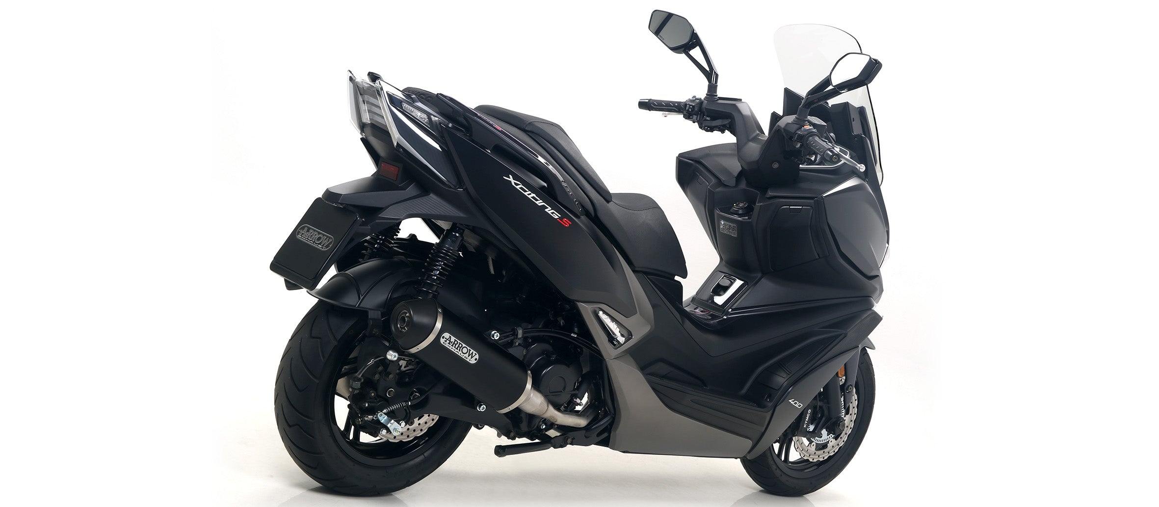 SCARICO OMOLOGATO E5+E9 ALLUMINIO NERO-CARBONIO ARROW KYMCO XCITING 400I S 19-20