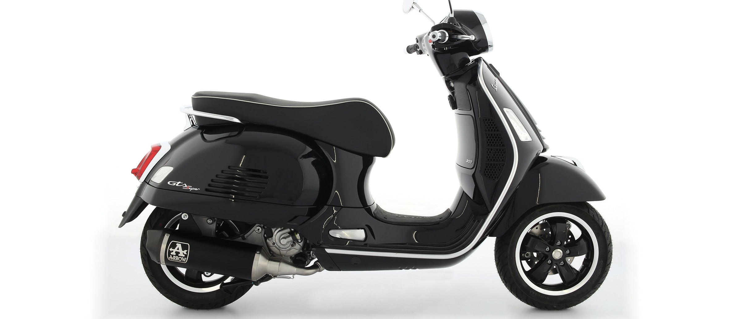 SCARICO COMPLETO OMOLOGATO NERO-CARBONIO ARROW PIAGGIO VESPA GTS 300 HPE 21-22
