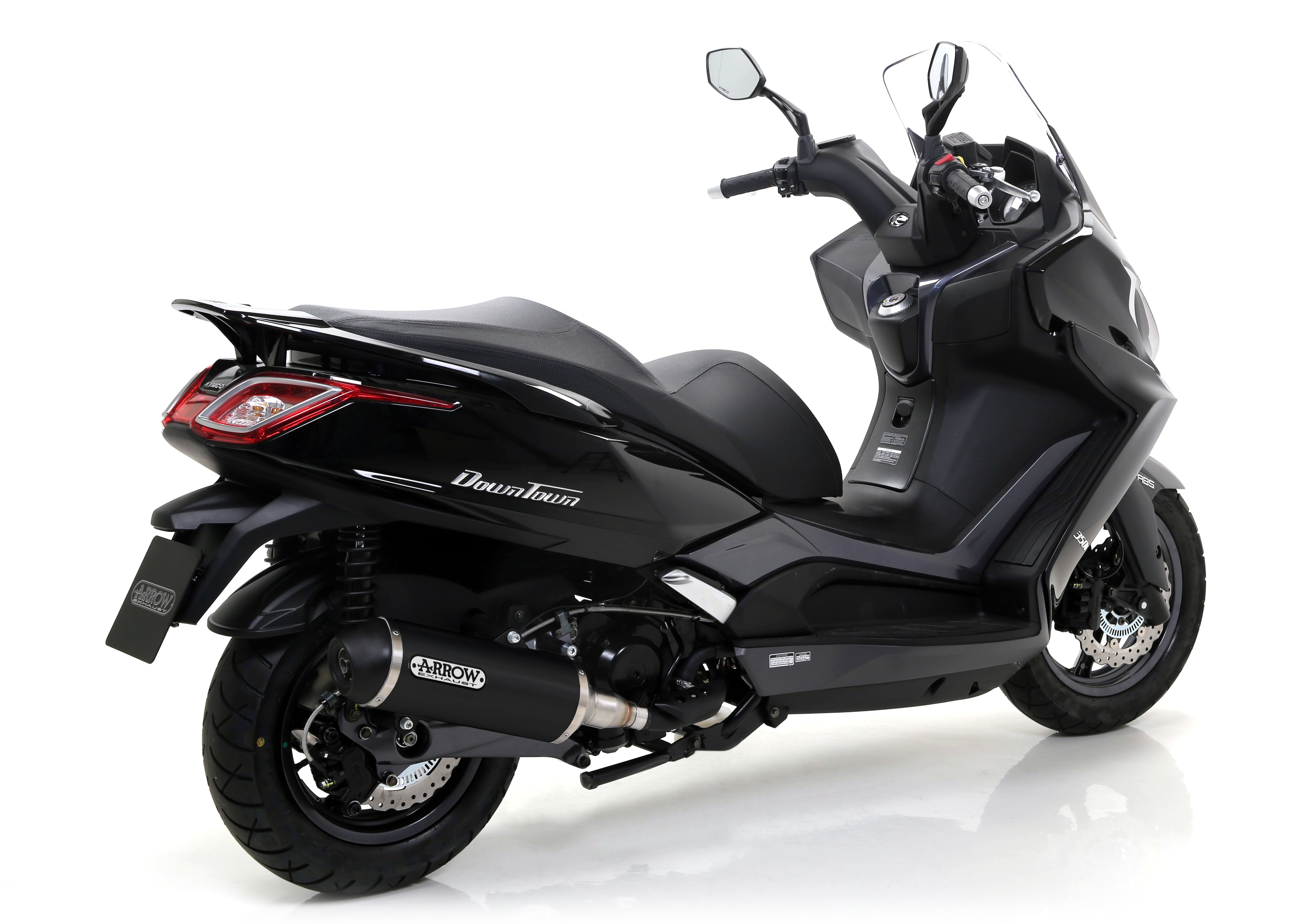 SCARICO COMPLETO OMOLOGATO E5+E9 ALLUMINIO NERO ARROW KYMCO DOWNTOWN 350 17-19