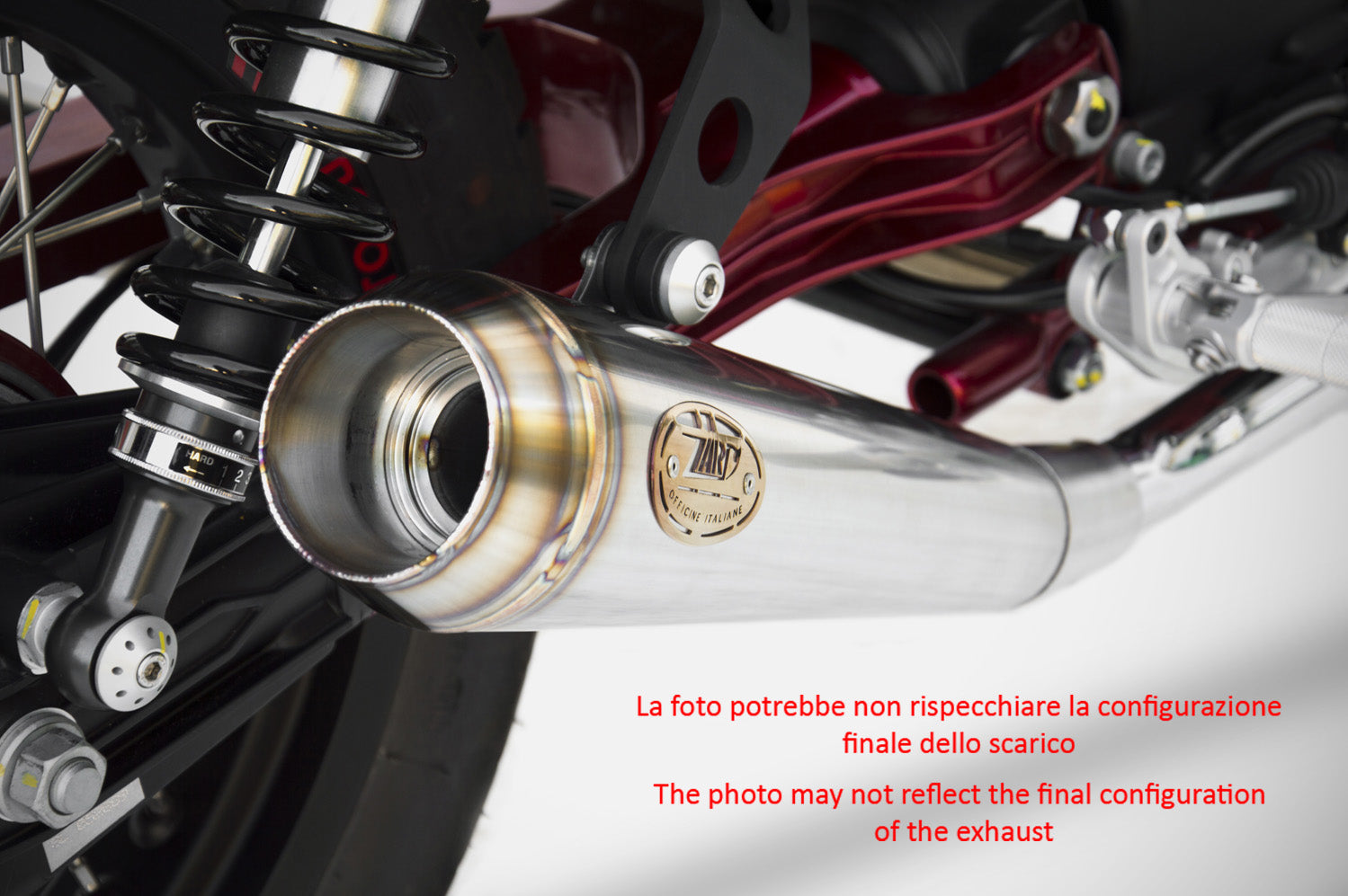 DOUBLE EXHAUST ZARD STEEL RACING MOTO GUZZI V7 II RACER 2015 - 17