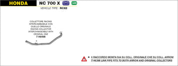 COLLETTORI ARROW RACING HONDA NC 700 X 2012-13