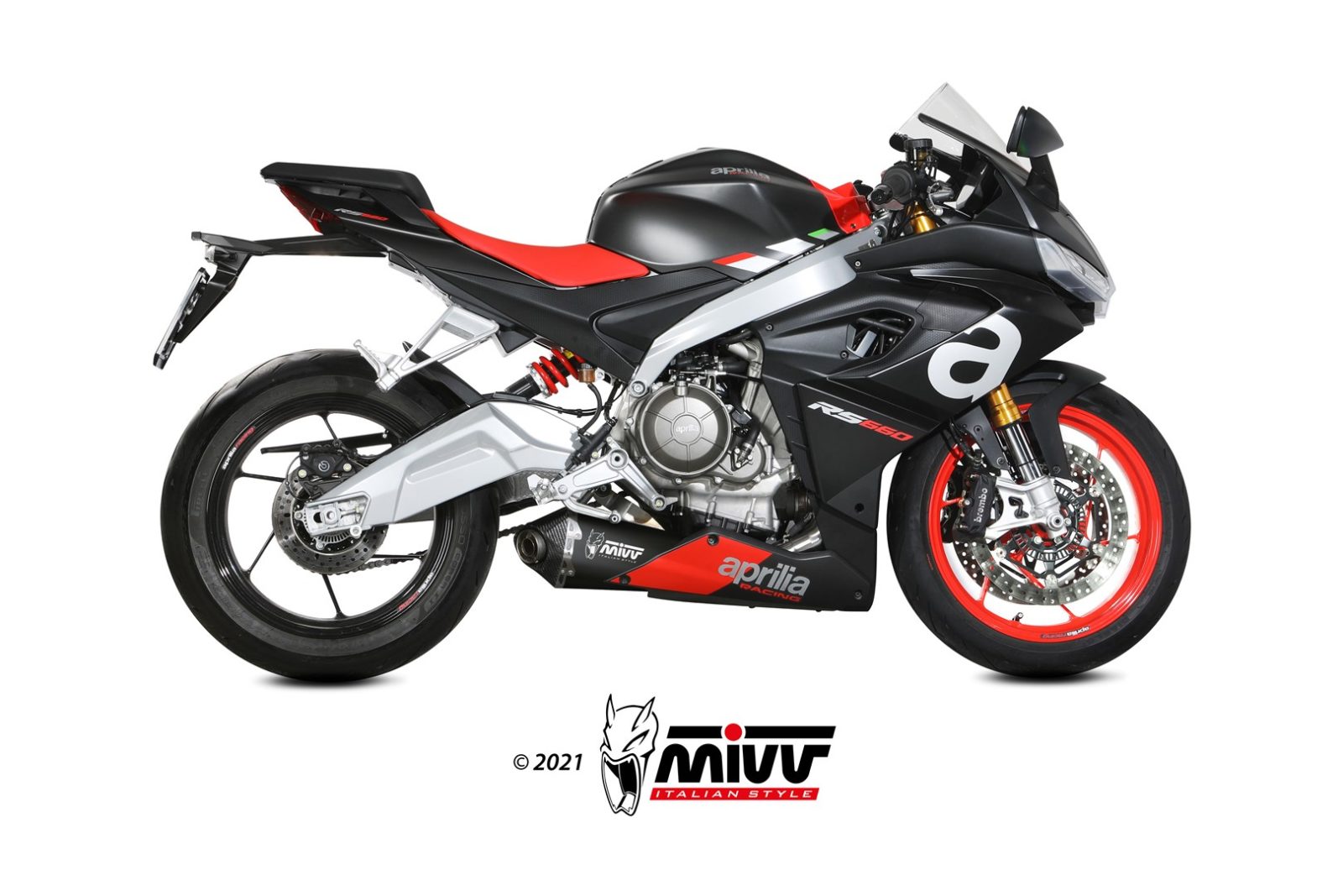 A.014.LDRB SCARICO COMPLETO INOX NERO MIVV DELTA RACE APRILIA RS 660 2020 - 22