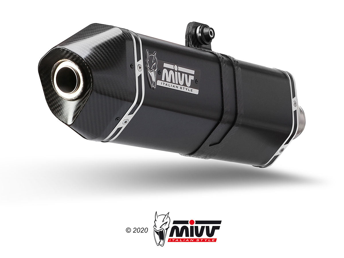 A.012.LRB STAINLESS STEEL BLACK EXHAUST MIVV SPEED EDGE APRILIA TUONO V4 1100 2018 - 20