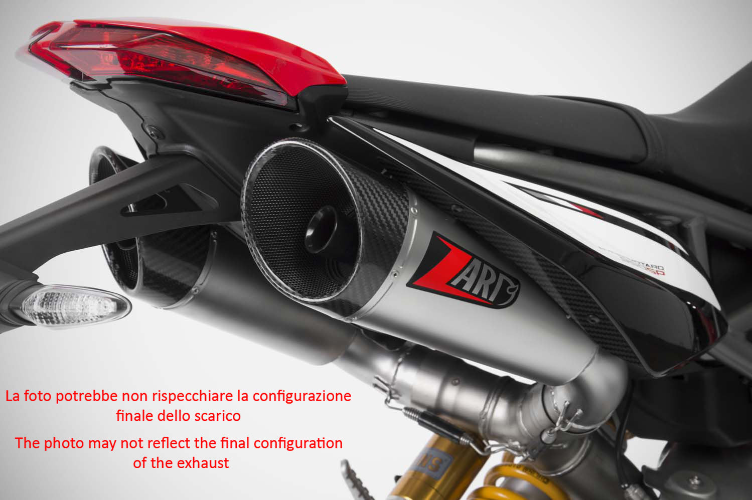 DOPPIO SCARICO GT ZARD ACCIAIO RACING DUCATI HYPERMOTARD 950 2019-23