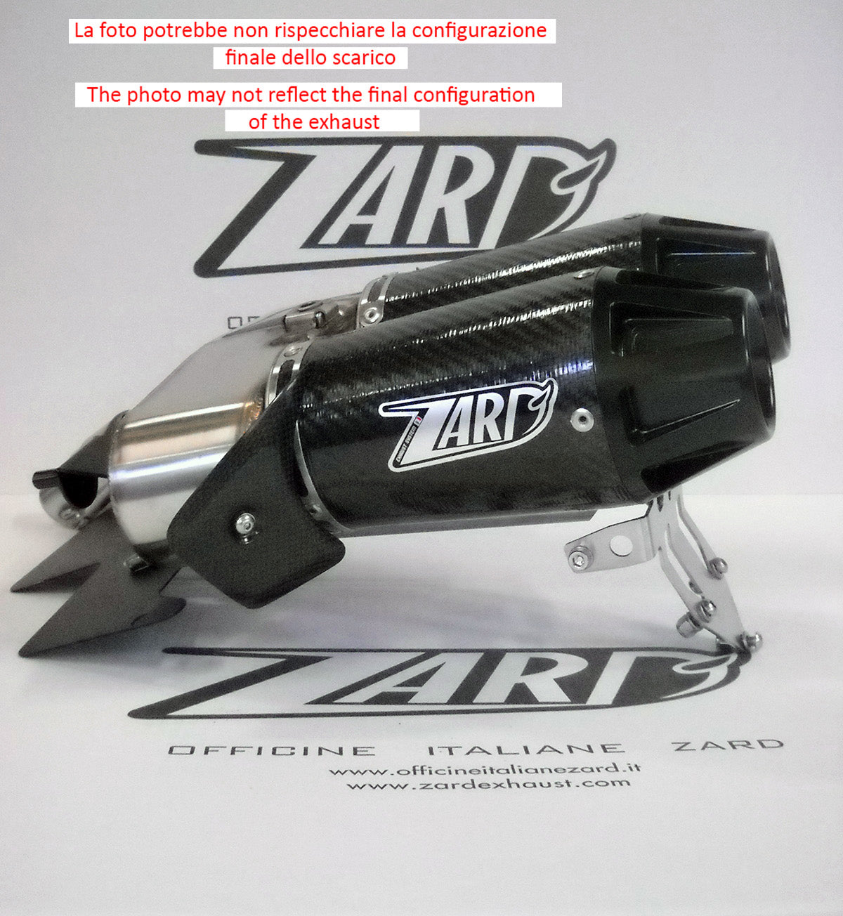 DOPPIO SCARICO TOP-GUN ZARD CARBONIO RACING DUCATI HYPERMOTARD 1100 EVO SP
