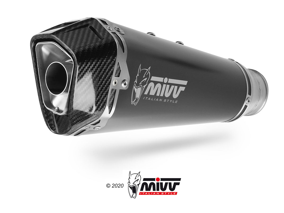A.011.LDRB STAINLESS STEEL BLACK EXHAUST MIVV DELTA RACE APRILIA RS 125 2017 - 20