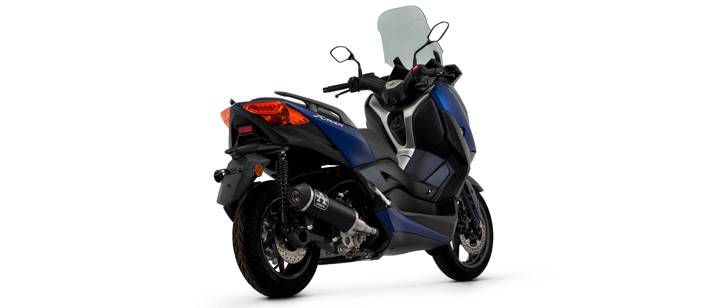 COMPLETE EXHAUST APPROVED URBAN BLACK ALU-BLACK ARROW YAMAHA X-MAX 300 21-22