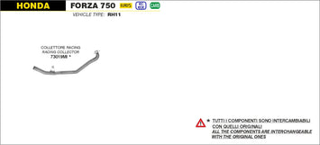 COLLETTORI ARROW RACING HONDA FORZA 750 2021>