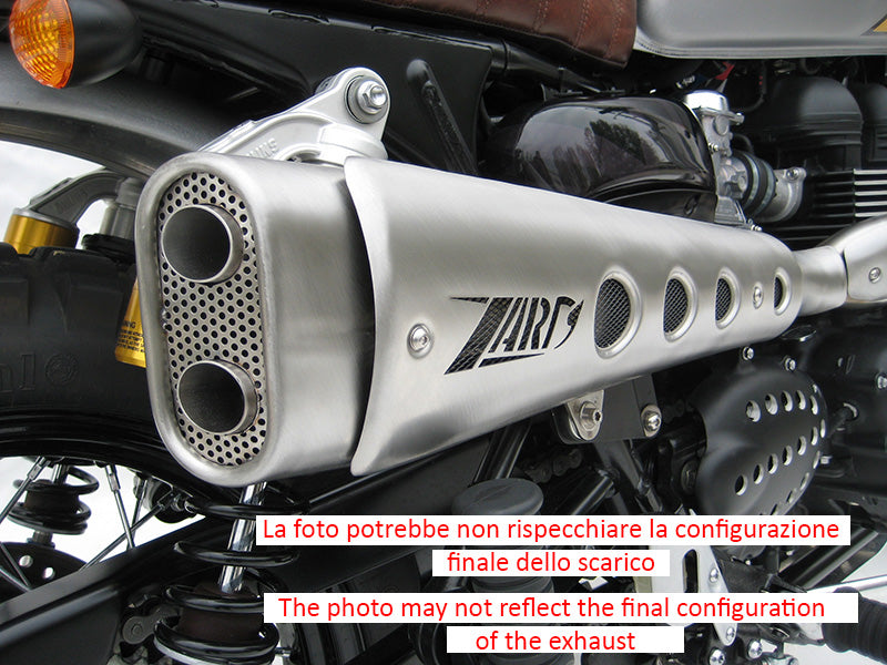 COMPLETE EXHAUST ZARD CARBURATOR STEEL HIGH EURO3 TRIUMPH SCRAMBLER 900 2001-07