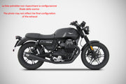 DOUBLE EXHAUST ZARD ZUMA STEEL BLACK APPROVED EURO4 MOTO GUZZI V7 III 2017-20