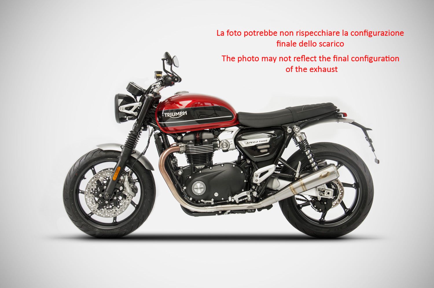 DOUBLE EXHAUST ZARD STEEL CONICAL RACING TRIUMPH THRUXTON R/RS 2021-23