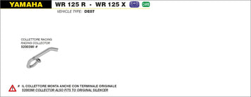 COLLETTORI ARROW RACING YAMAHA WR 125 R/x 09-16