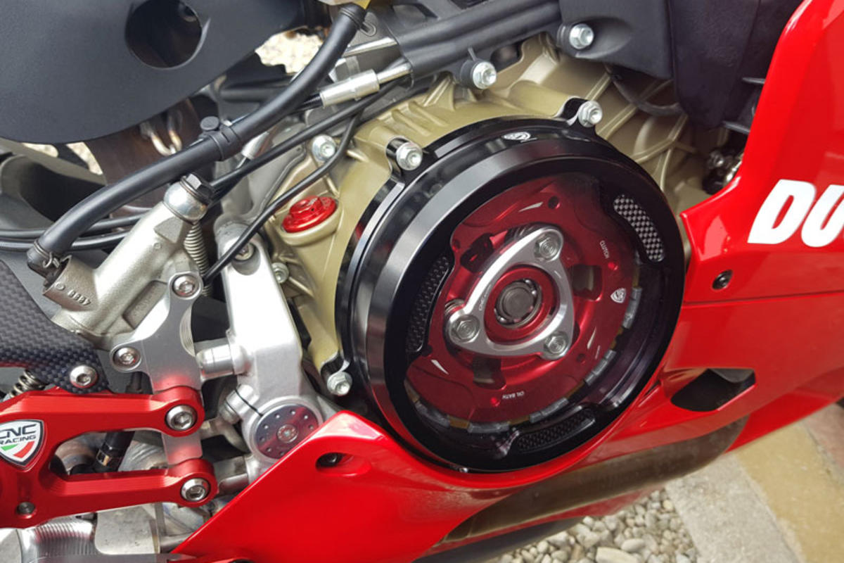 CARTER TRASPARENTE FRIZIONI OLIO CARBON CNC RACING DUCATI 1199 PANIGALE / S / R