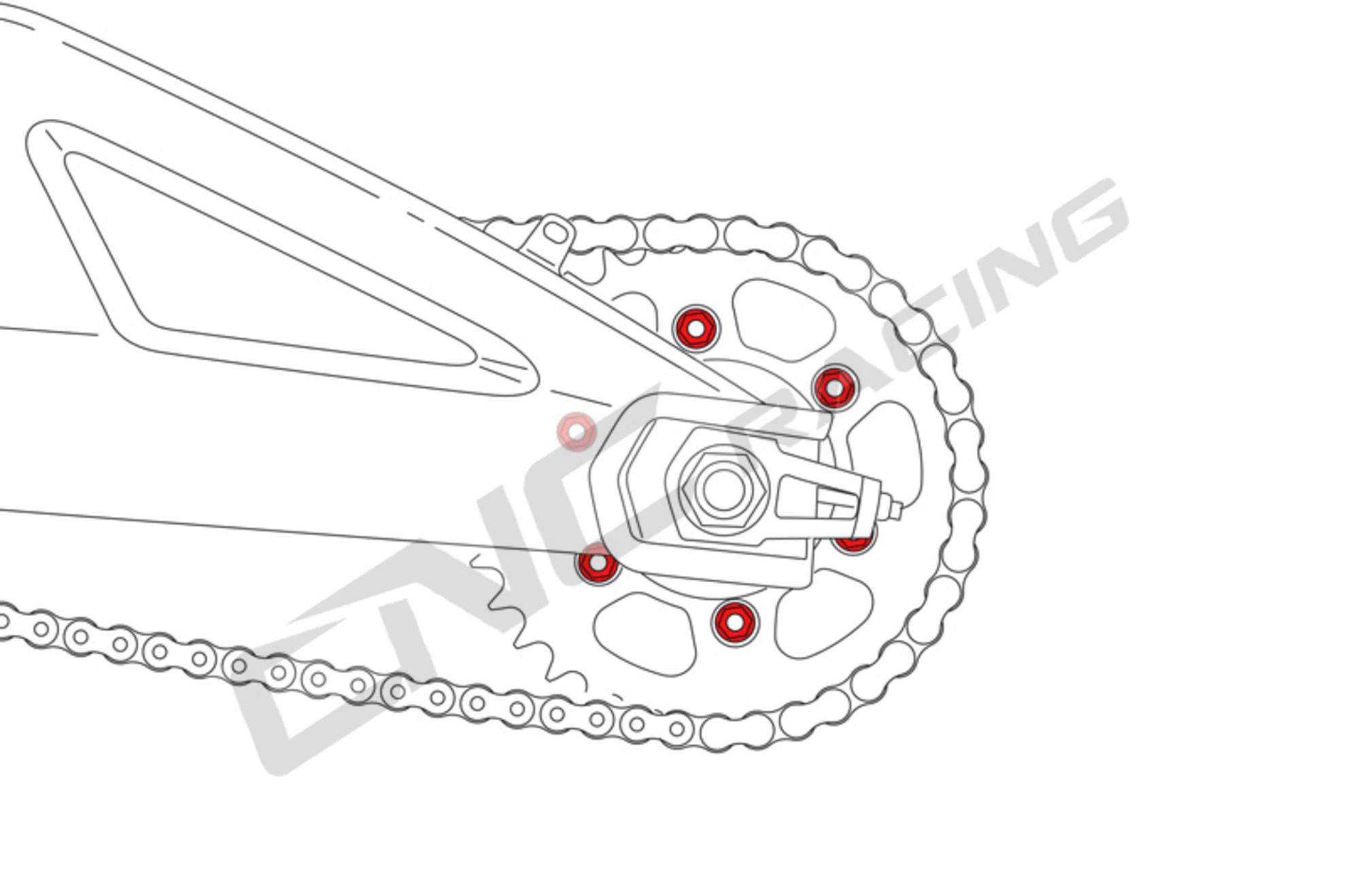 DADI CORONA TITANIO M10X1.25 CNC RACING DUCATI MULTISTRADA 620