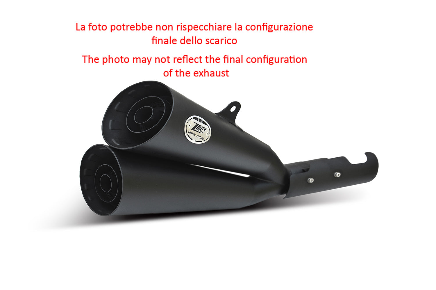 DOPPIO TERMINALE SCARICO ZARD INOX NERO OMOLOGATO DUCATI DIAVEL 2011-18