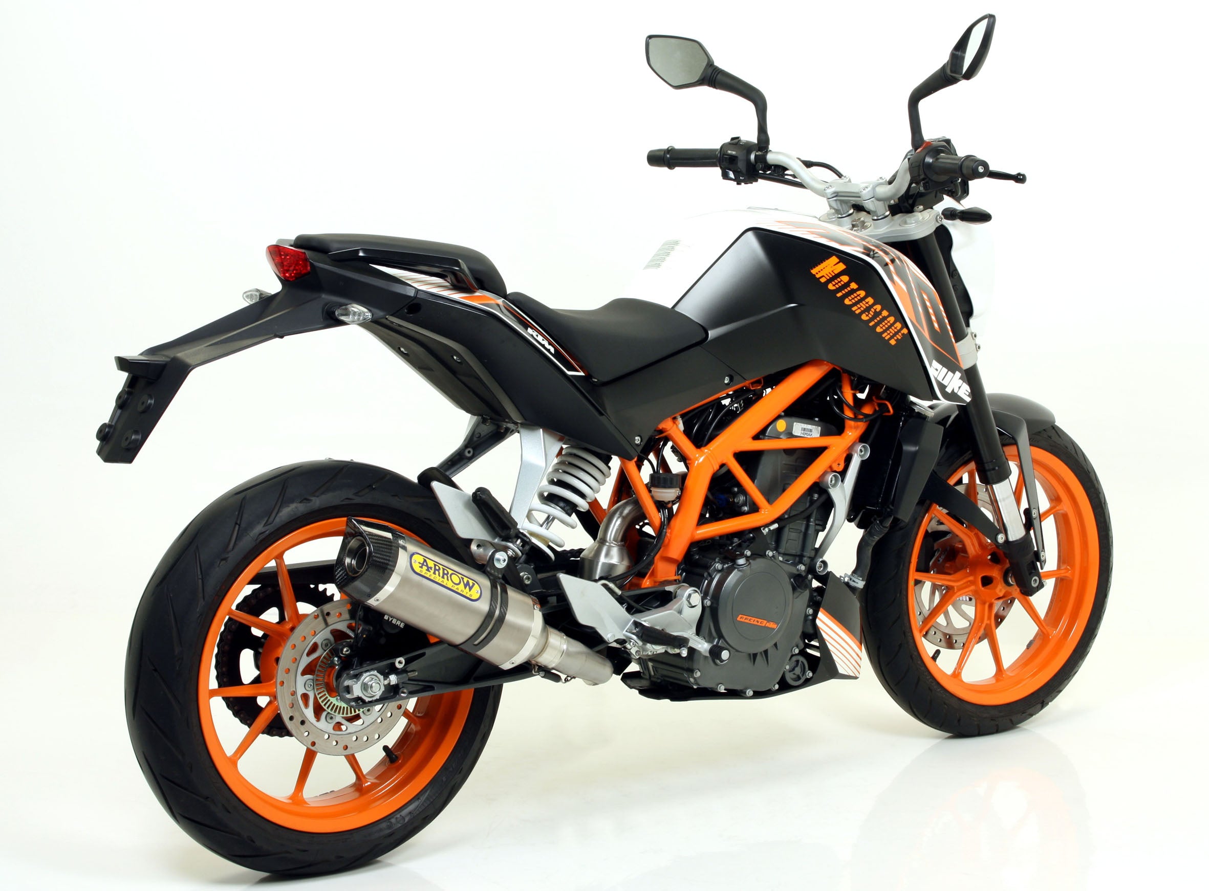 KIT SILENCER APPROVED E5+E9 THUNDER TITANIUM-CARB ARROW KTM DUKE 390 2013-16