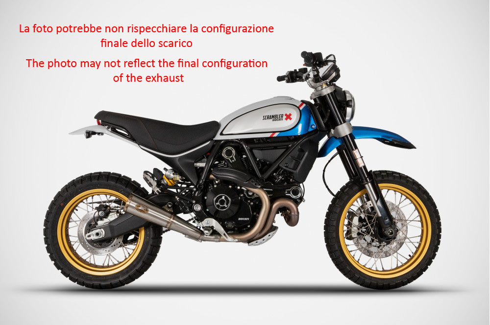 EXHAUST ZARD ZUMA STEEL-BRONZED RACING DUCATI SCRAMBLER 800 DESERT SLED 2021-22