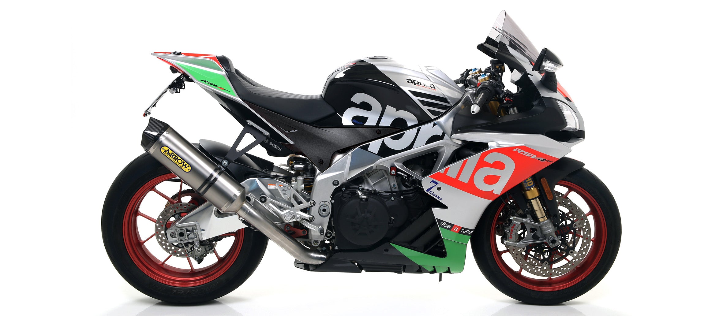 SILENCER RACE-TECH APPROVED EC+ECE TITANIUM-CARB ARROW APRILIA RSV 4 RF 2017-18