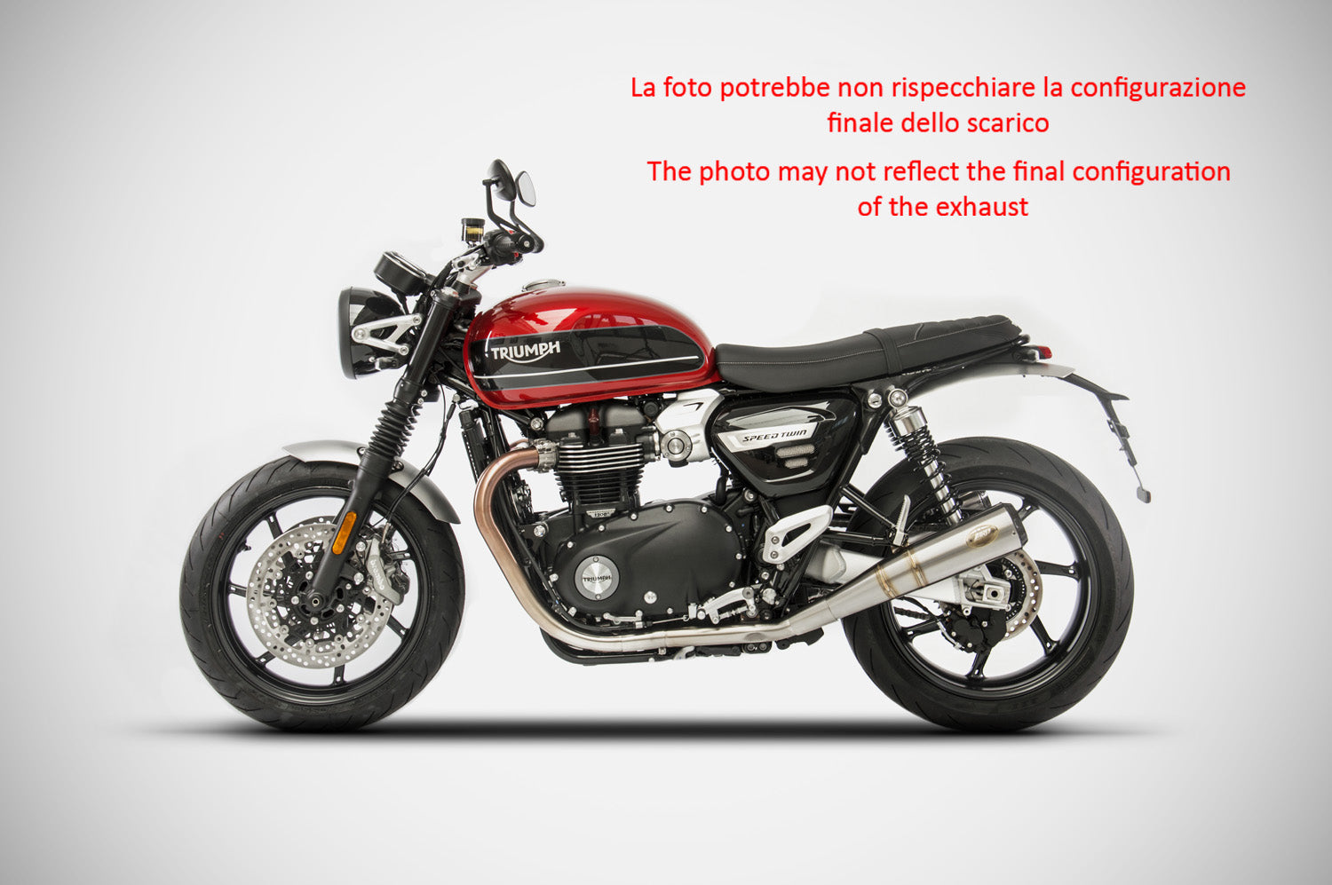 DOUBLE EXHAUST ZARD STEEL CONICAL EURO5 TRIUMPH THRUXTON R/RS 2021-23