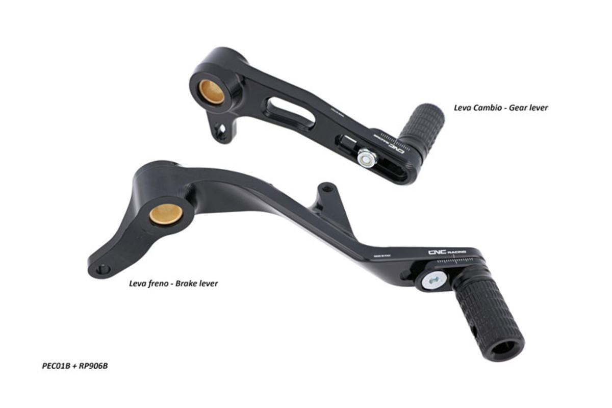 GEAR/REAR BRAKE LEVERS KIT SLIDE CNC RACING DUCATI MONSTER 1200 / S / R
