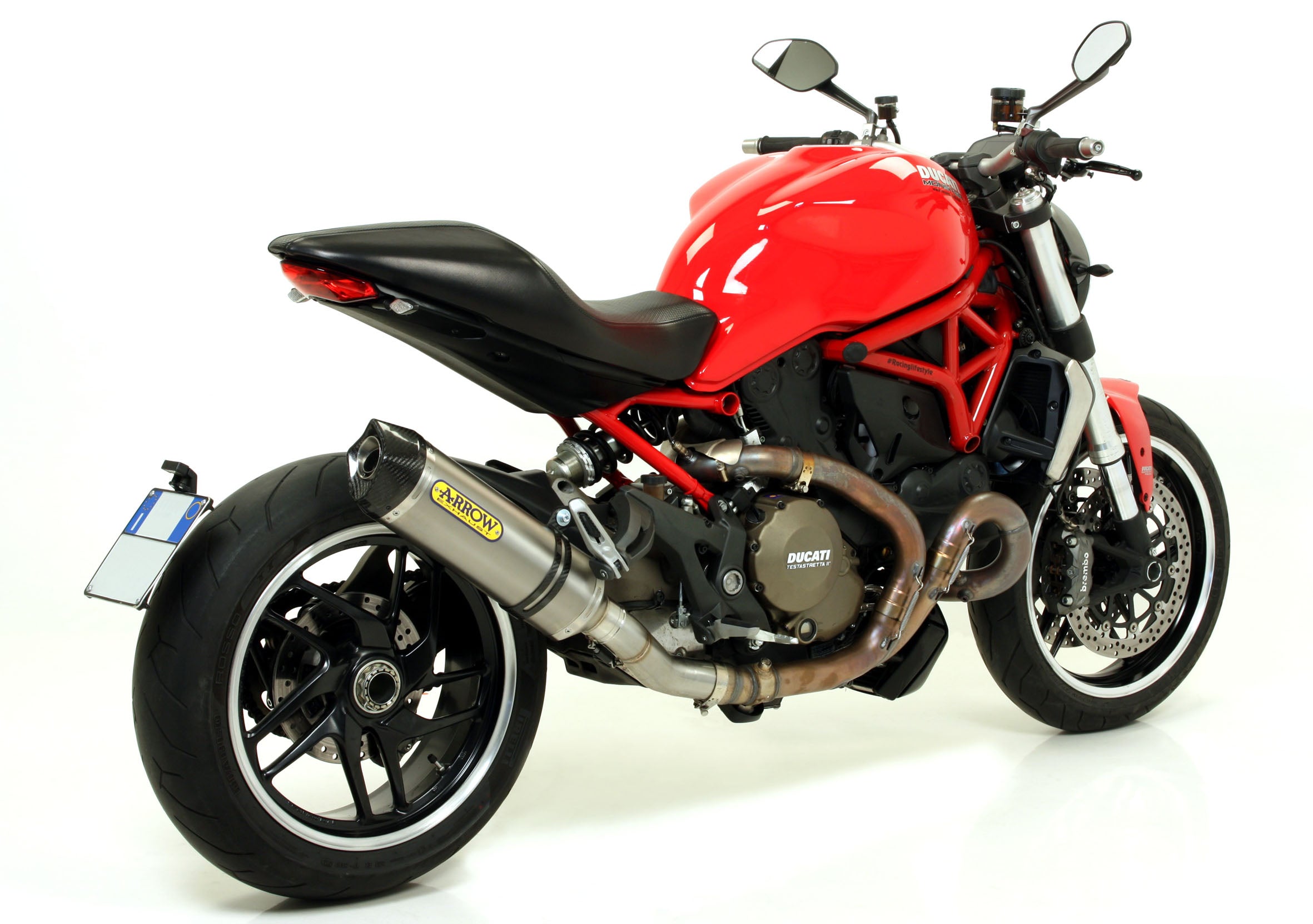 KIT SILENCER APP RACE-TECH TITANIUM-CARB ARROW DUCATI MONSTER 1200 2014-15