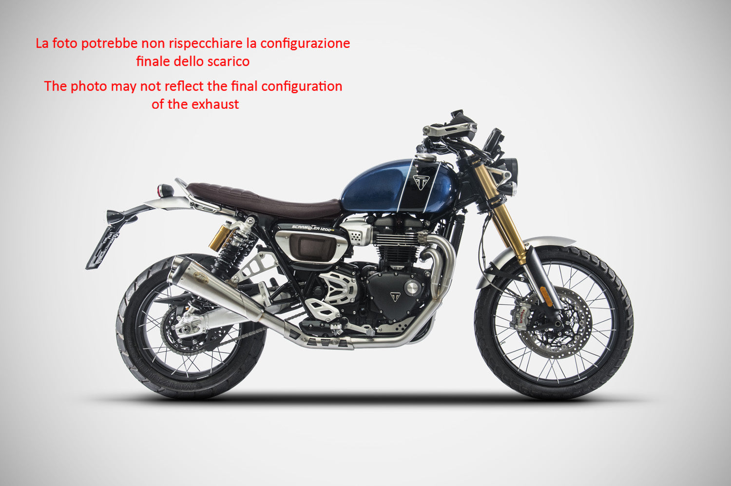 EXHAUST ZARD STEEL LOW RACING TRIUMPH SCRAMBLER 1200 2019-23