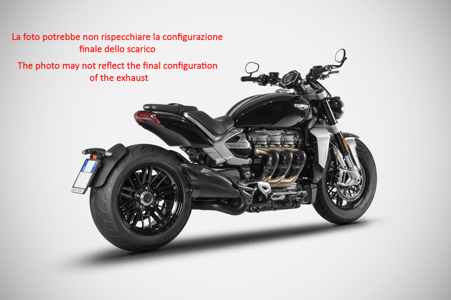 EXHAUST ZARD STAINLESS STEEL APPROVED TRIUMPH ROCKET III 2021-23