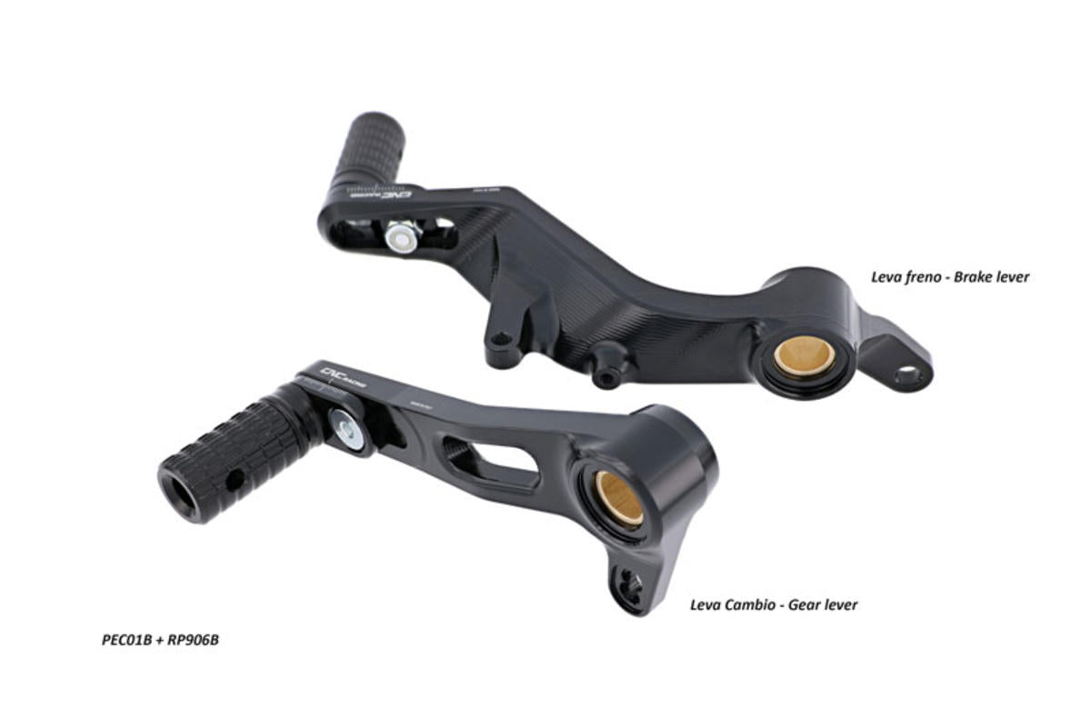 GEAR/REAR BRAKE LEVERS KIT SLIDE CNC RACING DUCATI MONSTER 1200 / S / R