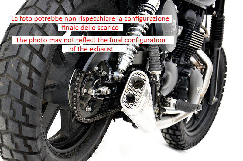 SCARICO COMPLETO ZARD SHORT INIEZIONE EURO3 TRIUMPH BONNEVILLE T100 2008-16