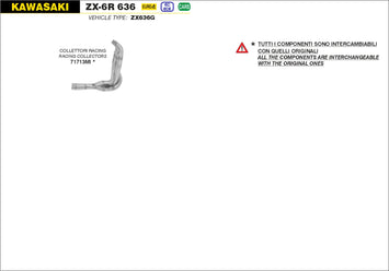 COLLETTORI ARROW RACING KAWASAKI ZX-6R 636 2019-20